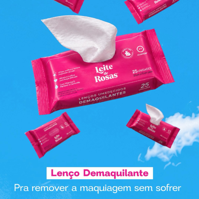 Demaquilante Leite de Rosas