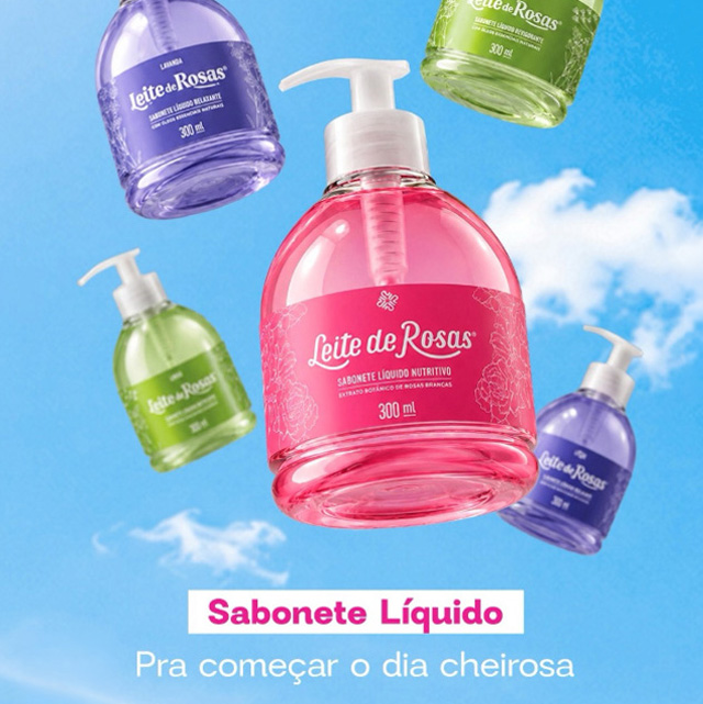 Sabonete Líquido Leite de Rosas
