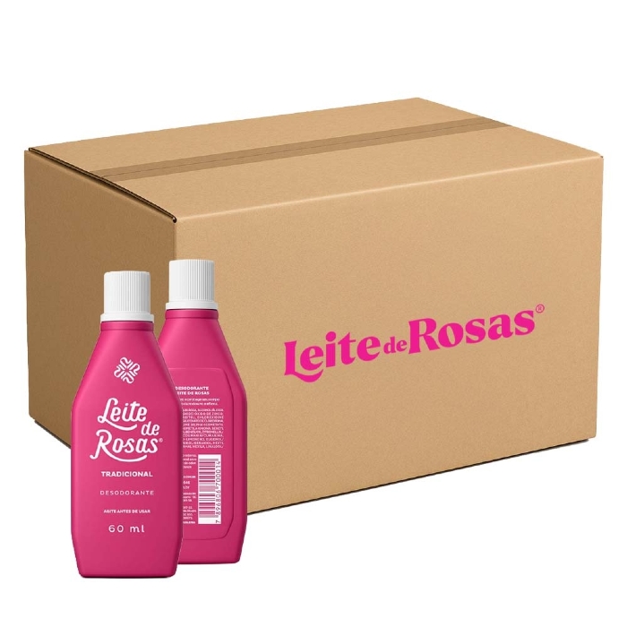 Caixa Leite de Rosas Tradicional 60 ml com 60 Un