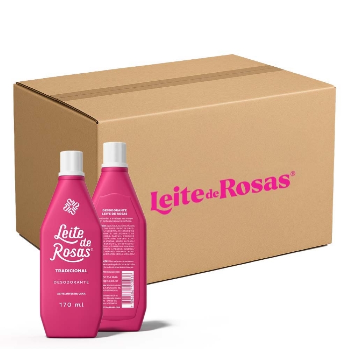 Caixa Leite de Rosas Tradicional 170ml com 36 UN