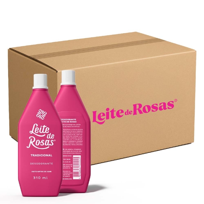Caixa Leite de Rosas Tradicional 310ml com 24 Un