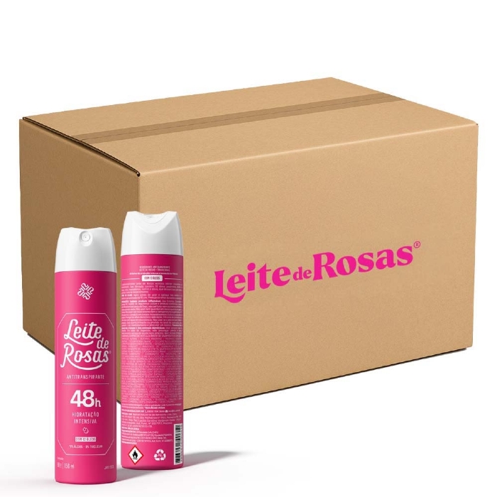 Caixa Aerossol Tradicional Leite de Rosas com 12 UN