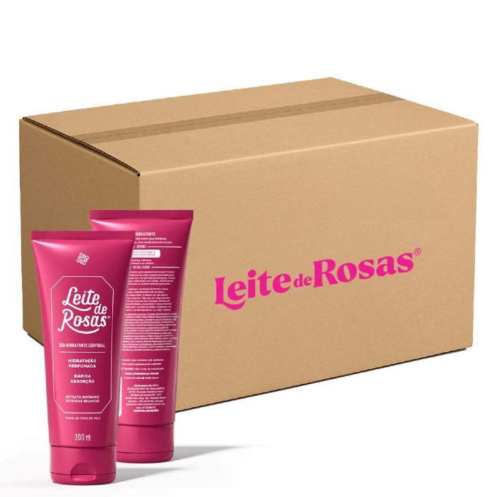 Caixa Hidratante Corporal Leite de Rosas com 12 Un