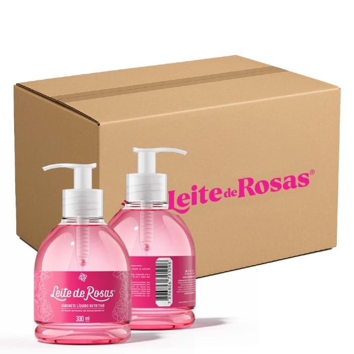 Caixa Sabonete Líquido Leite de Rosas com 6 Un
