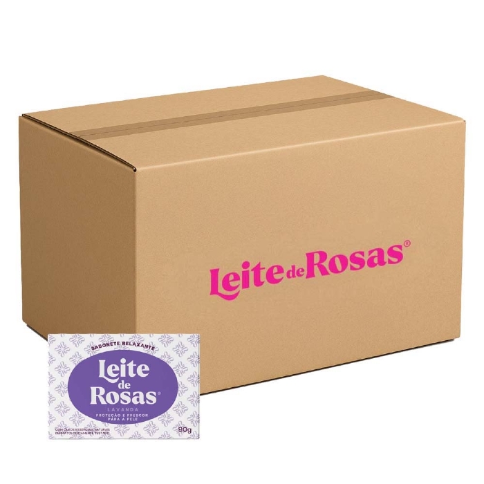 Caixa Sabonete Nutritivo Leite de Rosas Lavanda com 36 Un