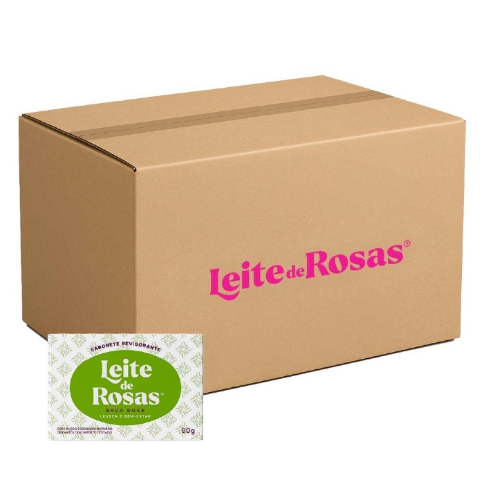 Caixa Sabonete Nutritivo Leite de Rosas Erva Doce com 36 Un