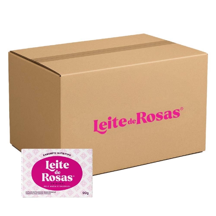 Caixa Sabonete Nutritivo Leite de Rosas com 36 Un