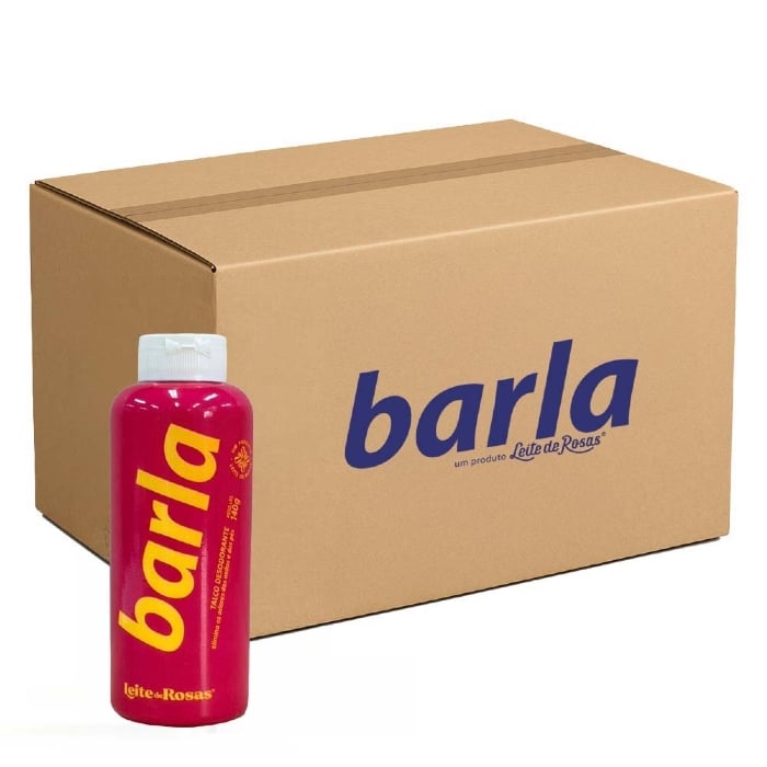 Caixa Talco Barla Leite de Rosas 40gr com 12 Un