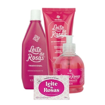 Kit Leite de Rosas Hidratação - 4 Peças