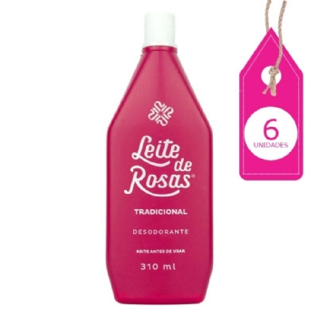 Kit Leite de Rosas Tradicional 310ML com 6u