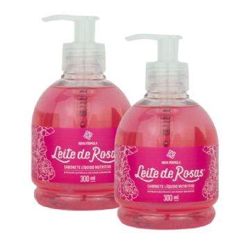 Kit Sabonete Líquido Leite de Rosas com 2 Un
