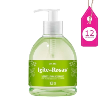 Sabonete Líquido Leite de Rosas Erva Doce com 12 Unidades