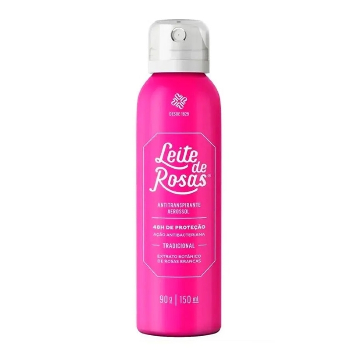 Desodorante Aerossol Leite de Rosas 48h Tradicional