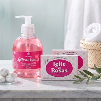 Kit Sabonete Leite de Rosas com 3 Peças
