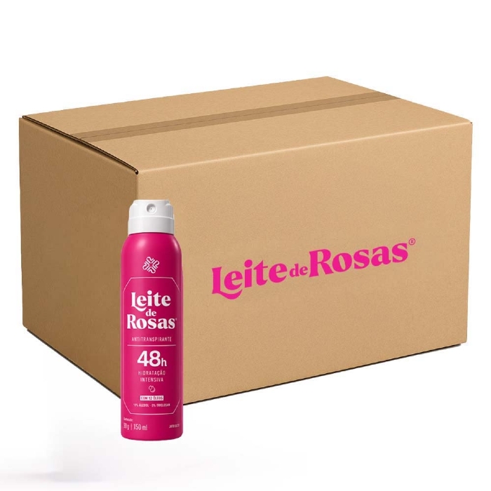 Caixa Aerossol Tradicional Leite de Rosas com 12 UN