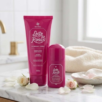 Kit Hidratante e Roll On Tradicional Leite de Rosas