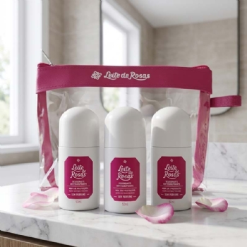 Kit Roll On Sem Perfume Leite de Rosas