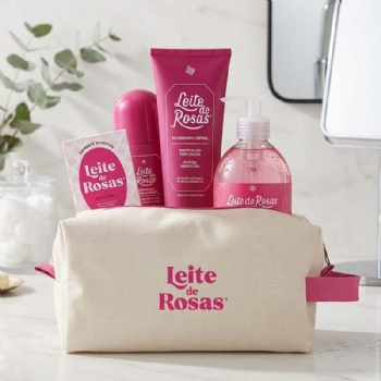 Kit Dia a Dia Leite de Rosas com Necessaire